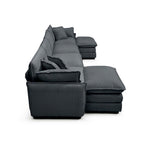 6-Piece Corduroy U-Shaped Modular Sectional Sofa with 2 Ottomans, Memory Foam, Removable Armrests, Modern Retro Style