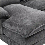 Large Modular U-Shape Sectional Sofa, 110.6"L x 56.7"D, Chenille, 500 LBS Capacity, Removable Cushions, Gray