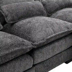 Large Modular U-Shape Sectional Sofa, 110.6"L x 56.7"D, Chenille, 500 LBS Capacity, Removable Cushions, Gray