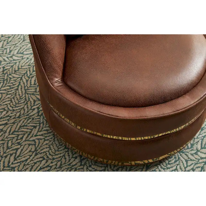 360° Swivel Barrel Accent Chair - Soft Velvet Upholstery - Stainless Steel Base - Plywood Frame - 5-Min Assembly - Living Room Bedroom Office