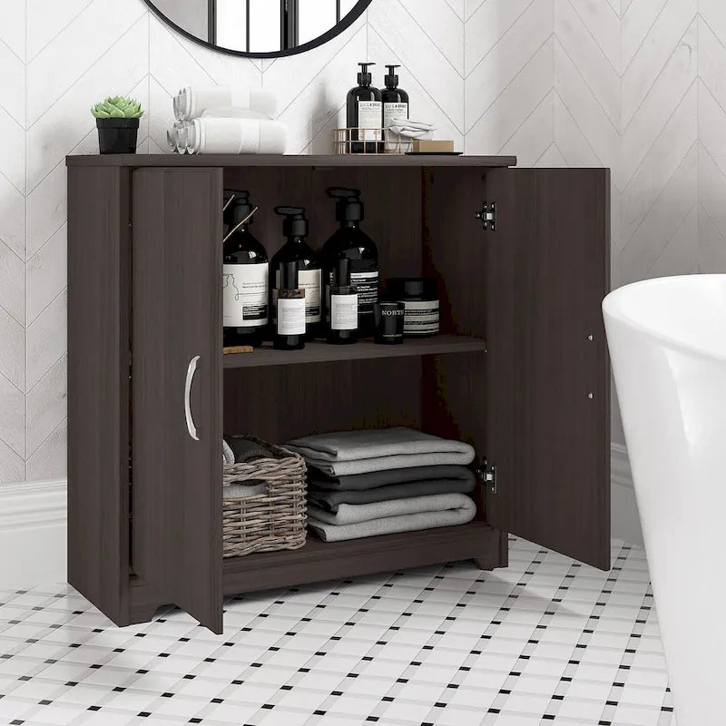 Small Bathroom Storage Cabinet - 2 Doors - 30"W x 30"H - Adjustable Shelf - 50 lbs Per Shelf - Euro Hinges - Wall Anchor - Metal Hardware - Transitional Style
