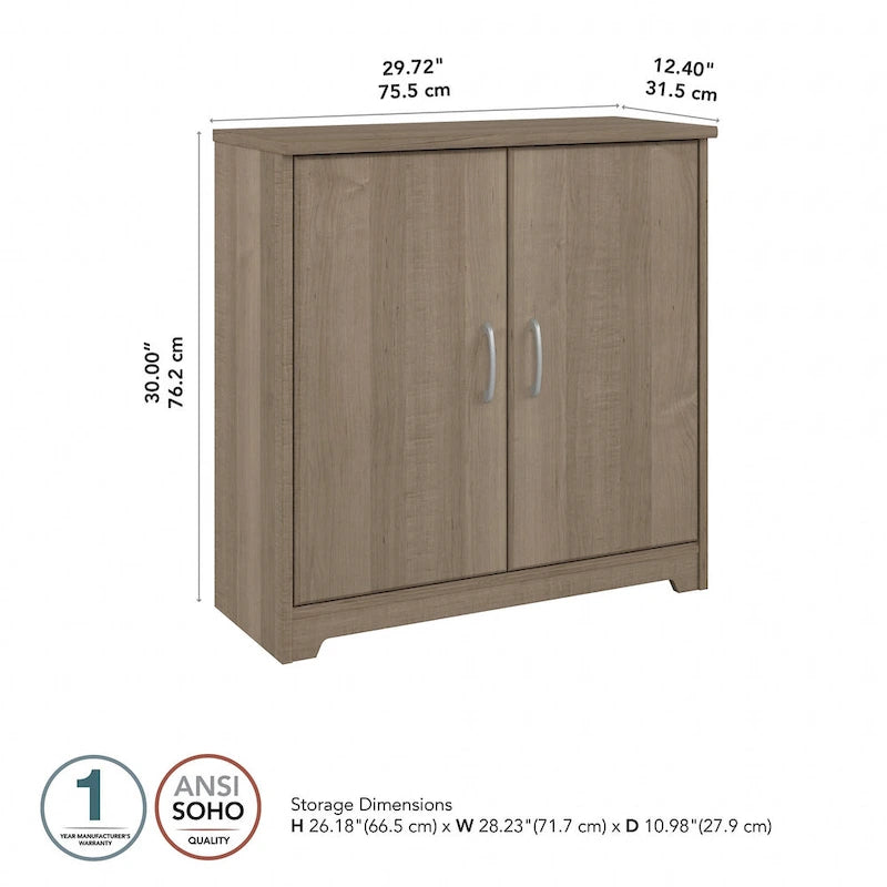 Small Bathroom Storage Cabinet - 2 Doors - 30"W x 30"H - Adjustable Shelf - 50 lbs Per Shelf - Euro Hinges - Wall Anchor - Metal Hardware - Transitional Style