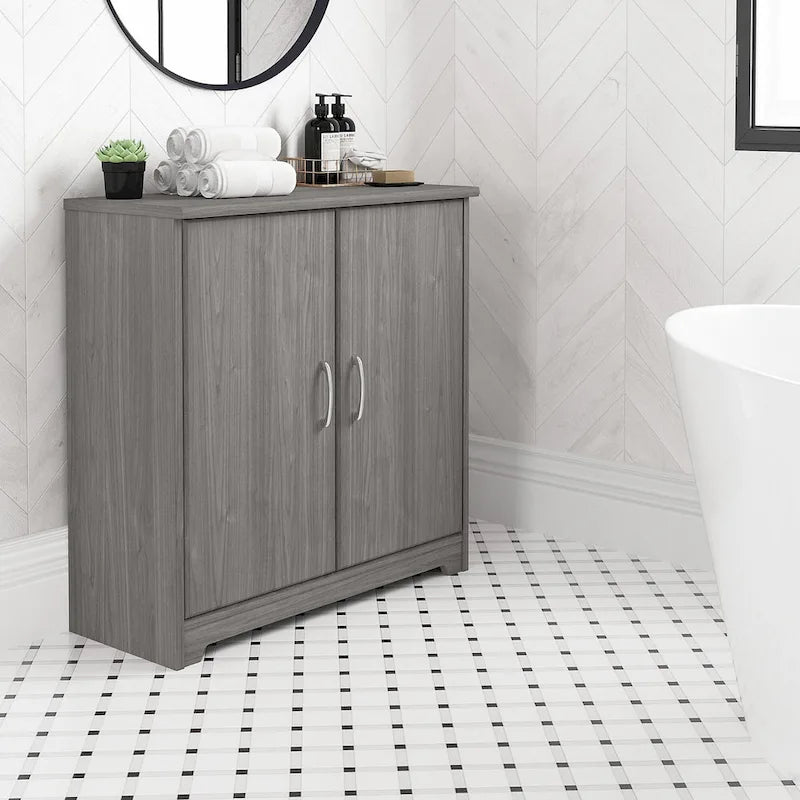 Small Bathroom Storage Cabinet - 2 Doors - 30"W x 30"H - Adjustable Shelf - 50 lbs Per Shelf - Euro Hinges - Wall Anchor - Metal Hardware - Transitional Style