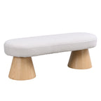 49" Upholstered Dining Bench - High-Density Foam, Wood Legs, 300 lbs Capacity, Fully Assembled, Multi-Room Use