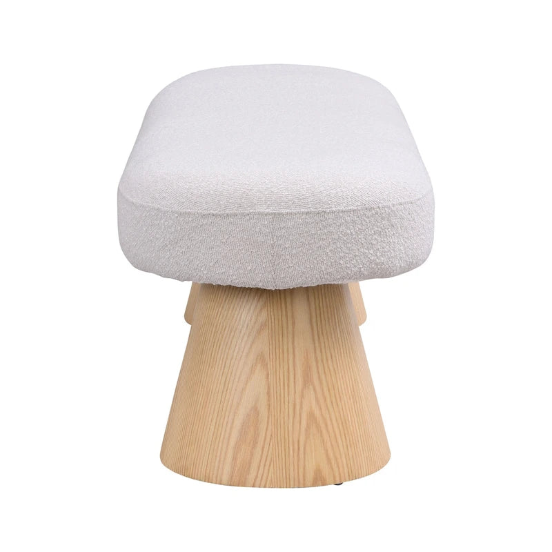 49" Upholstered Dining Bench - High-Density Foam, Wood Legs, 300 lbs Capacity, Fully Assembled, Multi-Room Use