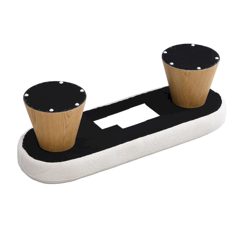 49" Upholstered Dining Bench - High-Density Foam, Wood Legs, 300 lbs Capacity, Fully Assembled, Multi-Room Use