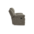 Oversized Recliner Chair, Brown Faux Leather, Pull Tab Reclining, High-Resiliency Foam, Wide Seating for Two