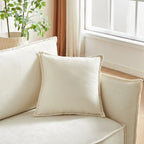 Convertible Sleeper Sofa - 88" Chenille-Cotton Blend, Solid Wood Frame, 750 lbs Per Seat, 2 Pillows, Quick Assembly