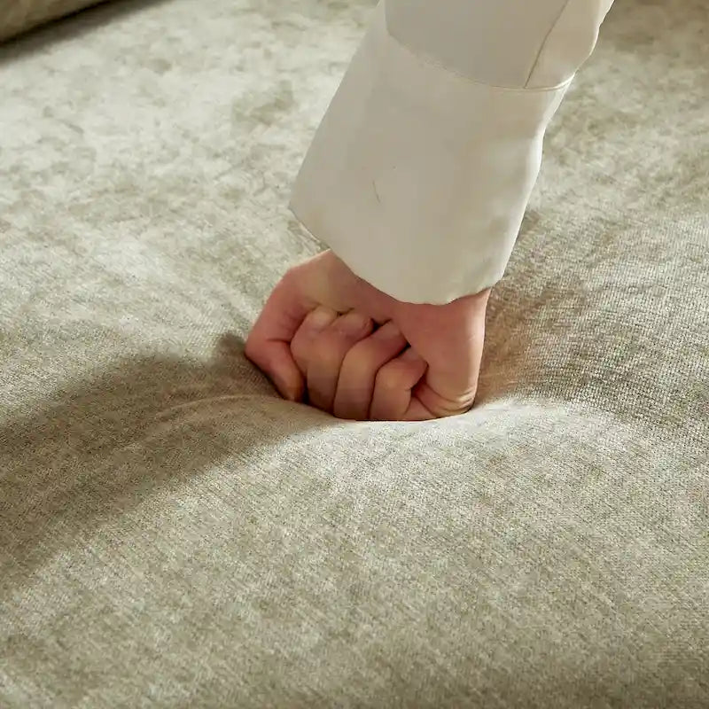 Convertible Sleeper Sofa - 88" Chenille-Cotton Blend, Solid Wood Frame, 750 lbs Per Seat, 2 Pillows, Quick Assembly