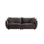Convertible Sleeper Sofa - 88" Chenille-Cotton Blend, Solid Wood Frame, 750 lbs Per Seat, 2 Pillows, Quick Assembly