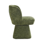 Boucle Upholstered Dining Chairs Set of 2, 360° Swivel Modern Accent Chairs with High-Density Foam