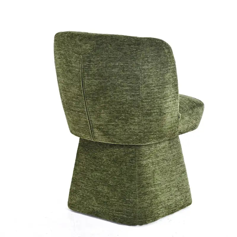 Boucle Upholstered Dining Chairs Set of 2, 360° Swivel Modern Accent Chairs with High-Density Foam