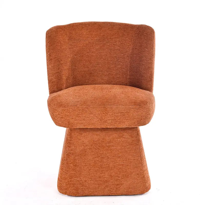 Boucle Upholstered Dining Chairs Set of 2, 360° Swivel Modern Accent Chairs with High-Density Foam