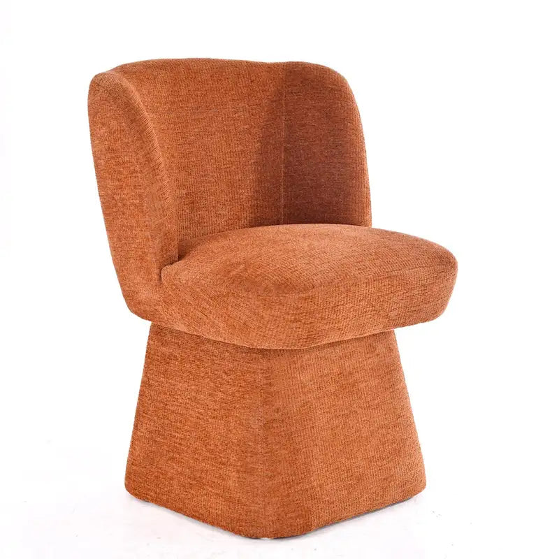 Boucle Upholstered Dining Chairs Set of 2, 360° Swivel Modern Accent Chairs with High-Density Foam