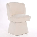 Boucle Upholstered Dining Chairs Set of 2, 360° Swivel Modern Accent Chairs with High-Density Foam