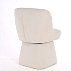 Boucle Upholstered Dining Chairs Set of 2, 360° Swivel Modern Accent Chairs with High-Density Foam