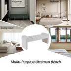 54" Boucle Channel Tufted Bedroom Bench - High-Density Foam, Arm Trays, 250 lbs Capacity, Multi-Purpose Ottoman