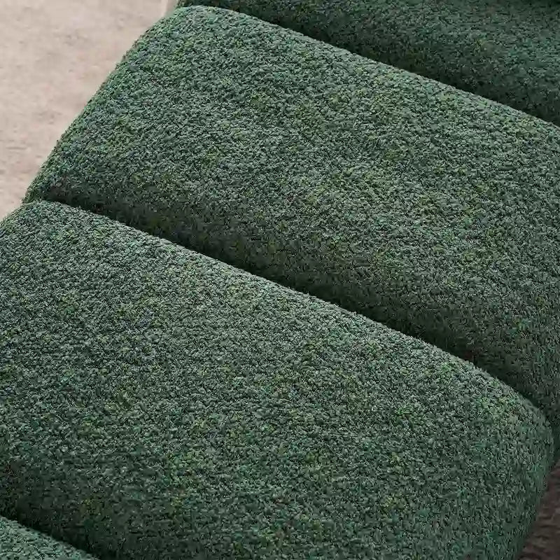 54" Boucle Channel Tufted Bedroom Bench - High-Density Foam, Arm Trays, 250 lbs Capacity, Multi-Purpose Ottoman