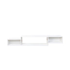 Wall Mounted Floating TV Stand with 3-Tier Shelves, 20 Color LEDs, 100kg/m Capacity, Melamine Finish, Modern Minimalist