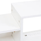 Wall Mounted Floating TV Stand with 3-Tier Shelves, 20 Color LEDs, 100kg/m Capacity, Melamine Finish, Modern Minimalist