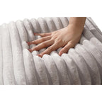 93" Corduroy Corner Sleeper Sofa - Modern Convertible Sectional with Deep Seat, 6 Pillows, 2-in-1 Sofa & Bed Design