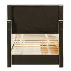 Twin Linen Upholstered Platform Bed with Trundle & 3 Storage Drawers - Striped Headboard, 330 lbs Capacity