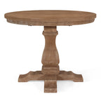 5-Piece Dining Set with Expandable Table & 4 Upholstered Chairs, French Country Style, Rubberwood