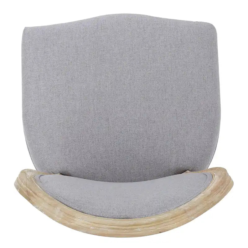 5-Piece Dining Set with Expandable Table & 4 Upholstered Chairs, French Country Style, Rubberwood