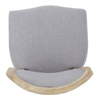 5-Piece Dining Set with Expandable Table & 4 Upholstered Chairs, French Country Style, Rubberwood