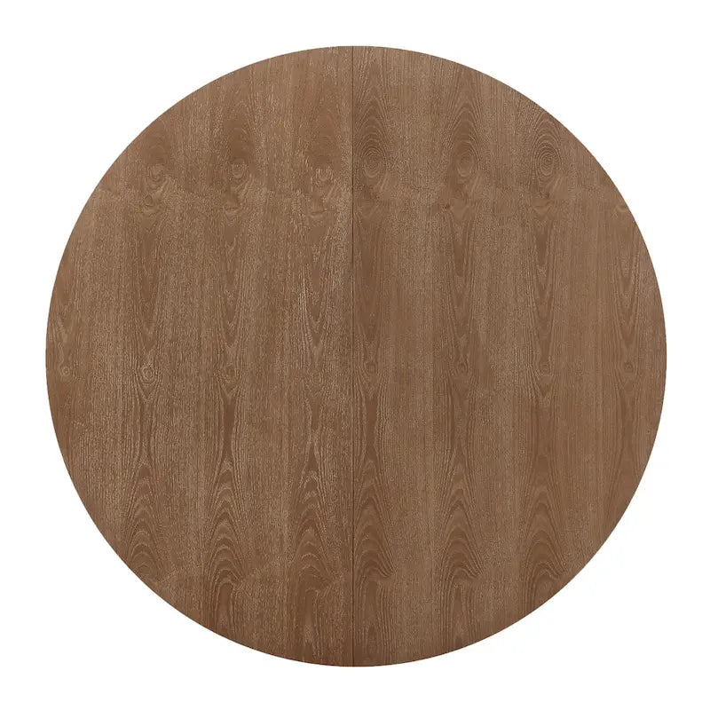 5-Piece Dining Set with Expandable Table & 4 Upholstered Chairs, French Country Style, Rubberwood