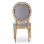 5-Piece Dining Set with Expandable Table & 4 Upholstered Chairs, French Country Style, Rubberwood