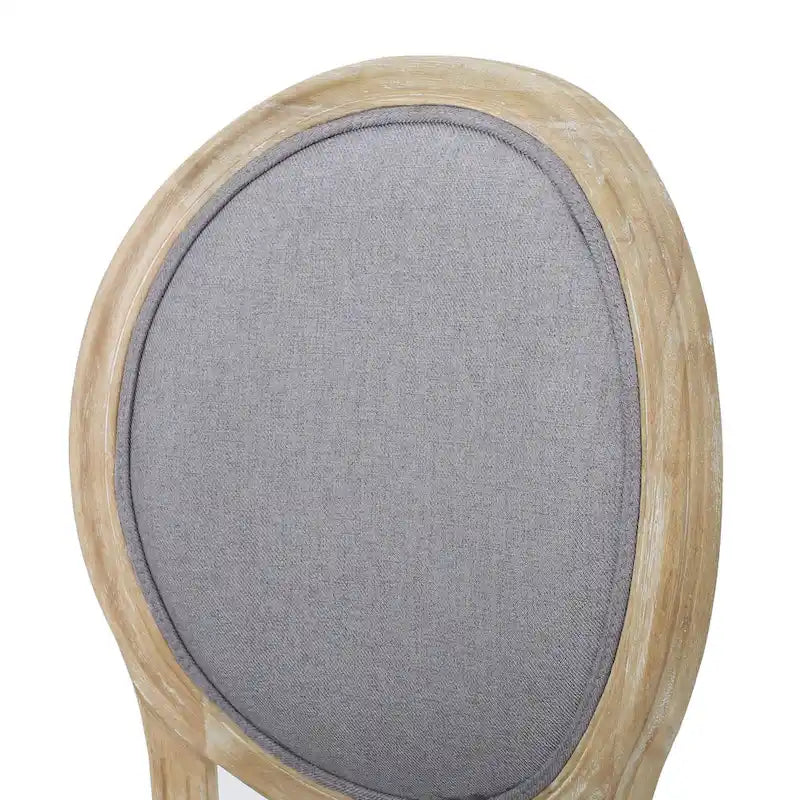 5-Piece Dining Set with Expandable Table & 4 Upholstered Chairs, French Country Style, Rubberwood