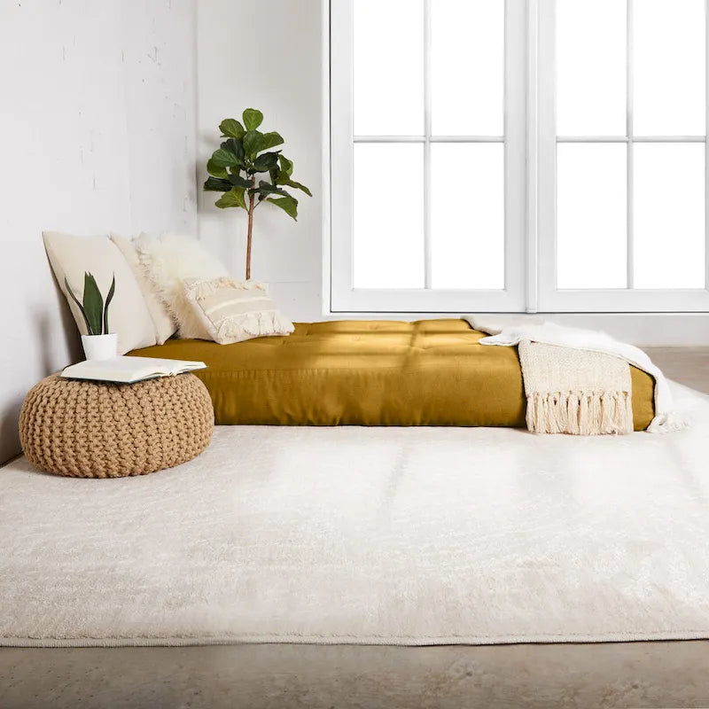 Queen Size 10-Inch Futon Mattress - CertiPUR-US Certified Japanese Floor Mattress with Tufted Design, Foam & Cotton Fill