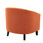 Accent Barrel Chair - Nailhead Trim, Thick Foam Padding, Solid Wood Legs, 250 lbs Capacity, 29" W x 28" H, Easy Assembly