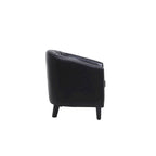 Accent Barrel Chair - Nailhead Trim, Thick Foam Padding, Solid Wood Legs, 250 lbs Capacity, 29" W x 28" H, Easy Assembly