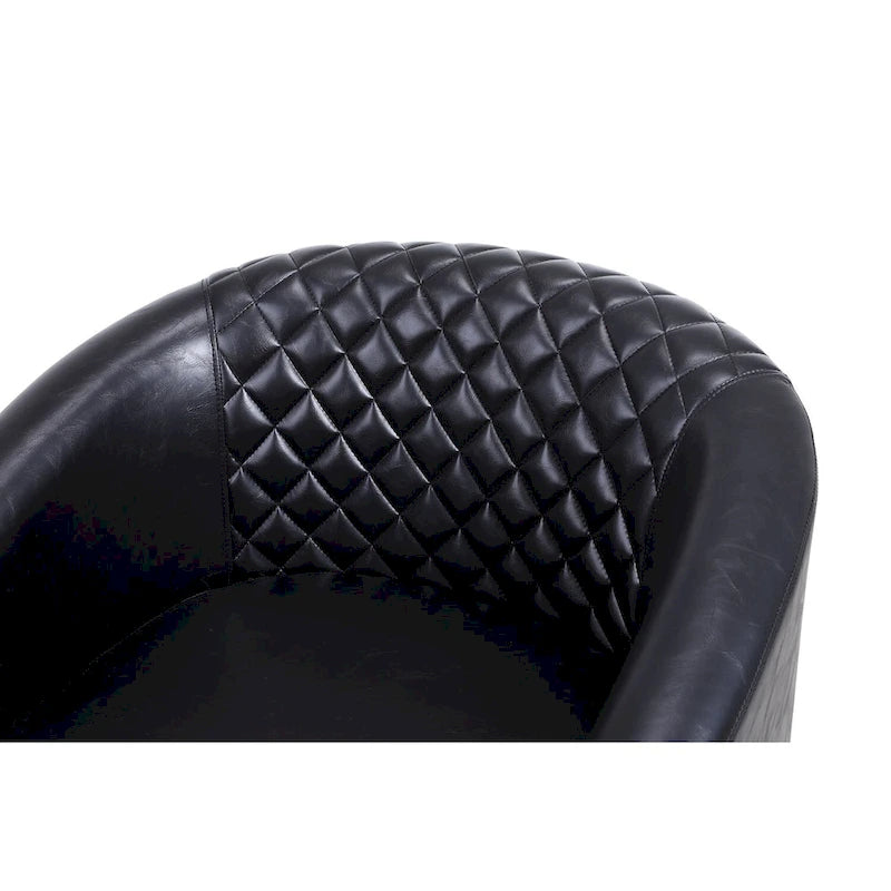 Accent Barrel Chair - Nailhead Trim, Thick Foam Padding, Solid Wood Legs, 250 lbs Capacity, 29" W x 28" H, Easy Assembly