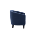 Accent Barrel Chair - Nailhead Trim, Thick Foam Padding, Solid Wood Legs, 250 lbs Capacity, 29" W x 28" H, Easy Assembly