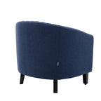 Accent Barrel Chair - Nailhead Trim, Thick Foam Padding, Solid Wood Legs, 250 lbs Capacity, 29" W x 28" H, Easy Assembly