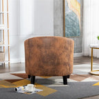 Accent Barrel Chair - Nailhead Trim, Thick Foam Padding, Solid Wood Legs, 250 lbs Capacity, 29" W x 28" H, Easy Assembly