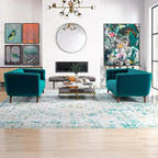 Mid-Century Velvet Sofa Set - 2-Piece Tufted Design, High-Density Foam, Removable Legs, Easy Clean Fabric, Matching Pair