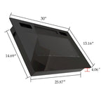 68.9" TV Stand with Electric Fireplace, 12 LED Flame Modes, 1500W, Remote Control, Wood Grain, Cable Management