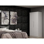 81.3"H Modern Sectional Wardrobe Armoire - 4 Cubbies - 2 Drawers - Adjustable Shelves - Soft-Close Hinges - 35.98"L x 21.65"D - Free Standing - Modular