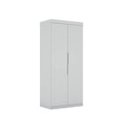 81.3"H Modern Sectional Wardrobe Armoire - 4 Cubbies - 2 Drawers - Adjustable Shelves - Soft-Close Hinges - 35.98"L x 21.65"D - Free Standing - Modular