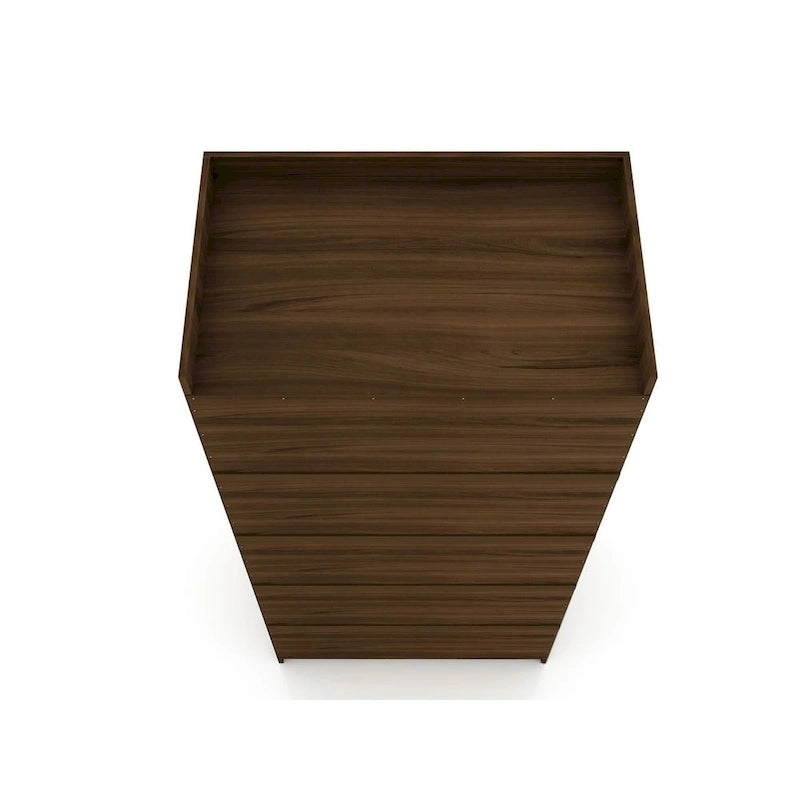 81.3"H Modern Sectional Wardrobe Armoire - 4 Cubbies - 2 Drawers - Adjustable Shelves - Soft-Close Hinges - 35.98"L x 21.65"D - Free Standing - Modular