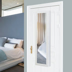 Wall & Door Mounted Jewelry Cabinet with Full-Length Mirror - Adjustable Height Organizer Armoire, Soft Lining, 53" H Storage