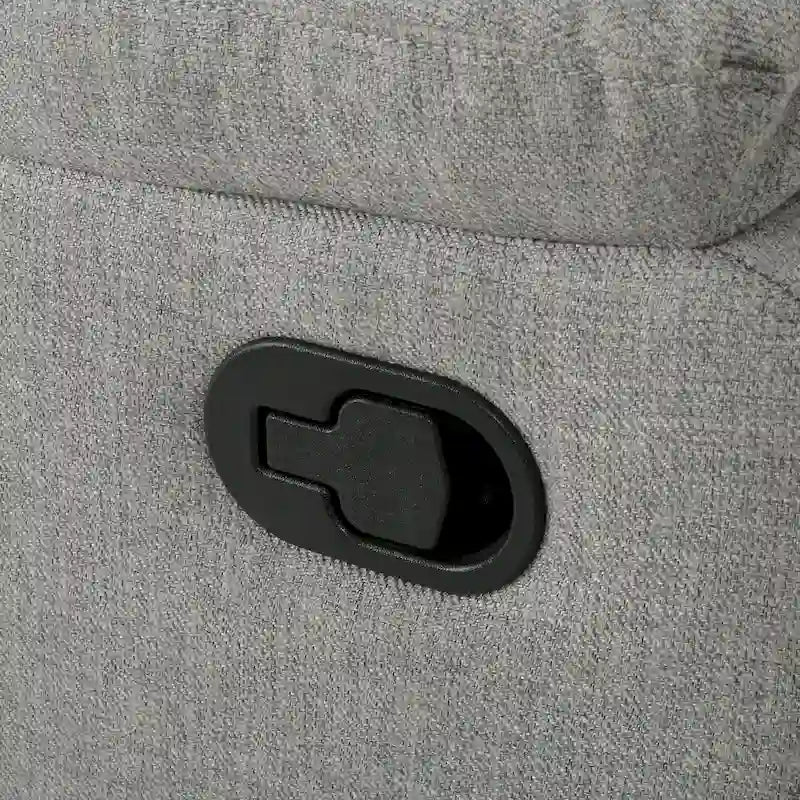 Classic Fabric Gliding Recliner, Polyester Upholstery, Tufted Back, Pillowtop Arms, 34.5"W x 62.5"D, Traditional Style