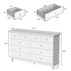 Lacquer Dresser 55.1Wide Storage Chest Storage Dresser Bedroom