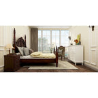 10-Drawer Dresser 55.1"W, White Lacquer Finish, 150 lbs Top Capacity, CARB Certified MDF