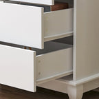 10-Drawer Dresser 55.1"W, White Lacquer Finish, 150 lbs Top Capacity, CARB Certified MDF