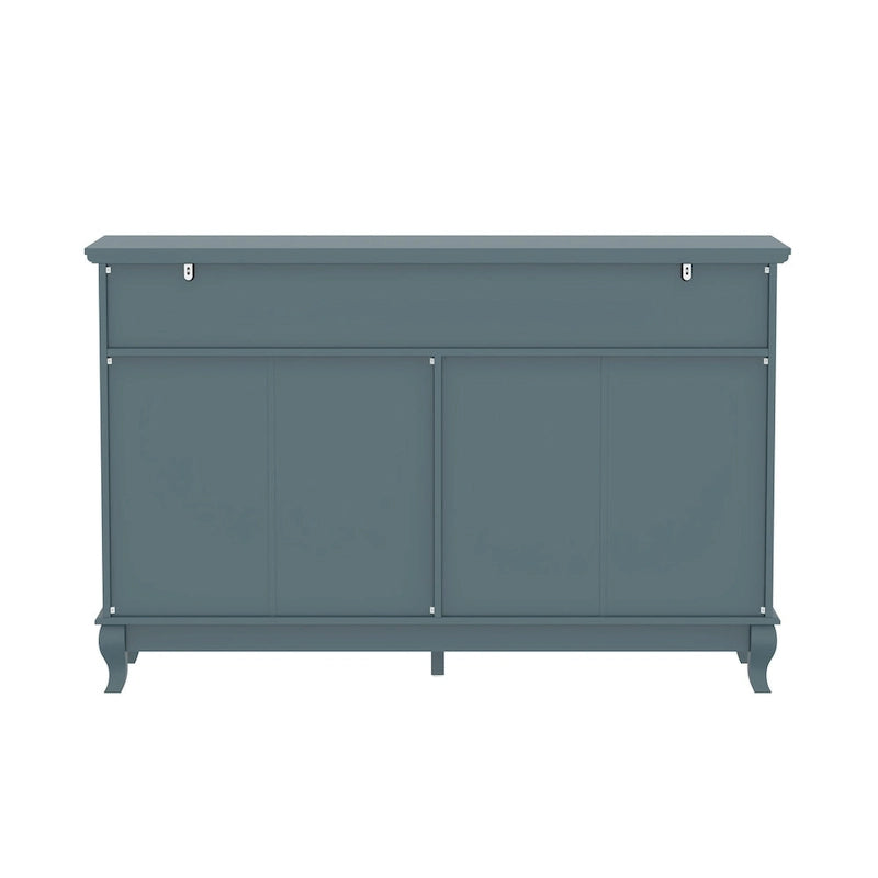 10-Drawer Dresser 55.1"W, White Lacquer Finish, 150 lbs Top Capacity, CARB Certified MDF